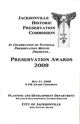 Jacksonville Historic Preservation Commission Preservation Awards