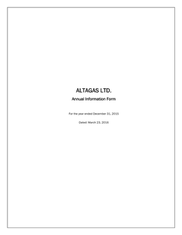 ALTAGAS LTD. Annual Information Form