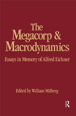Essays in Memory of Alfred Eichner