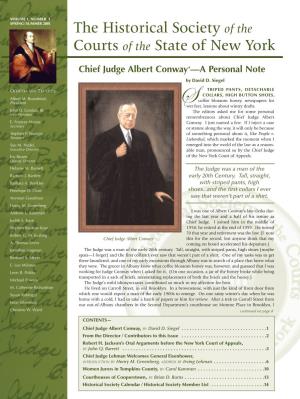 Chief Judge Albert Conway*—A Personal Note by David D