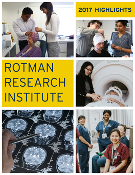 Rotman Research Institute a Great Big Thank You to All Our Research Donors
