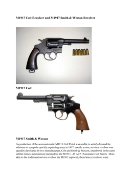 M1917 Colt Revolver and M1917 Smith & Wesson Revolver