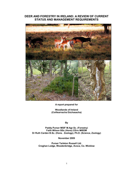 Deer and Forestry in Ireland: a Review of Current Status and Management Requirements