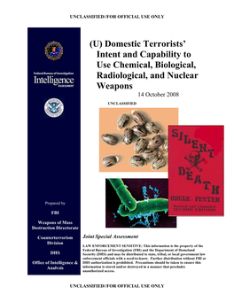 (U) Domestic Terrorists' Intent and Capability To