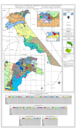 Mapa De Valores De Terreno Por Zonas Homogéneas Provincia 3 Cartago Cantón 08 El Guarco 535000 540000 545000 550000 555000