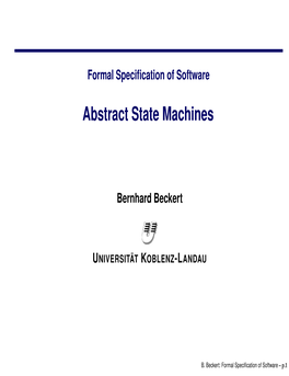 Abstract State Machines