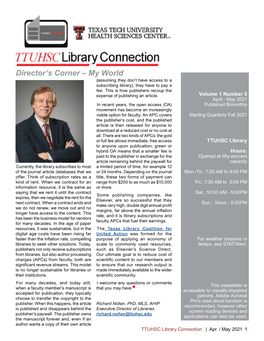 TTUHSC Newsletter February March 2021 Issue