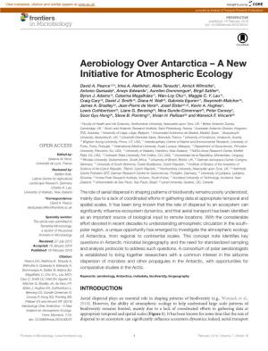 Aerobiology Over Antarctica – a New Initiative for Atmospheric Ecology