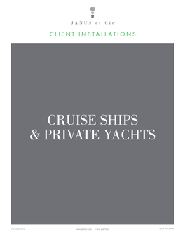 Cruise Ships & Private Yachts