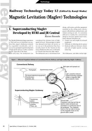 Magnetic Levitation (Maglev) Technologies