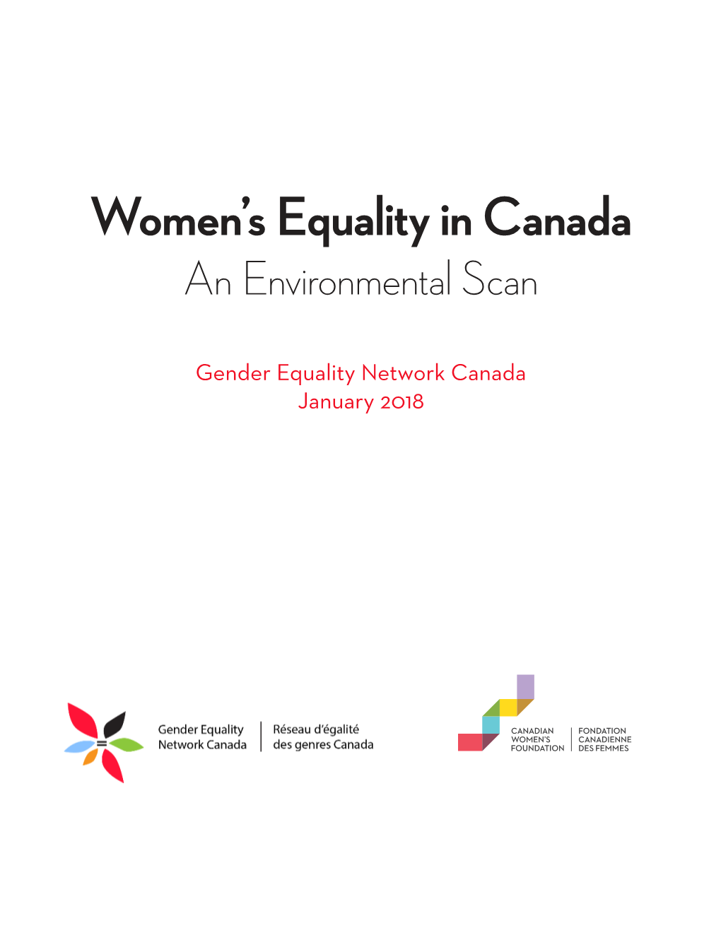 Women's Equality in Canada: an Environmental Scan