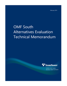 OMF South Alternatives Evaluation Technical Memorandum