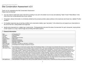 Site Conservation Assessment V2.0