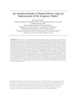 An Analytical Study of Tropical Flows Using an Improvement of the Longwave Model
