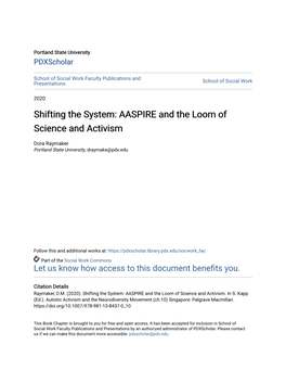 Shifting the System: AASPIRE and the Loom of Science and Activism