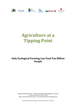 Agriculture at a Tipping Point