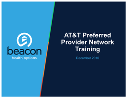 AT&T Preferred Provider Network Training