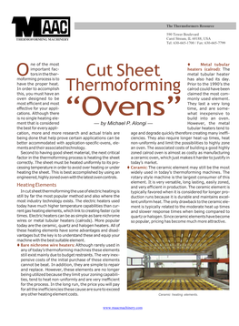 Cut Sheet Thermoforming Ovens