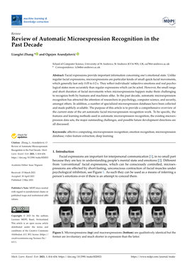 Review of Automatic Microexpression Recognition in the Past Decade