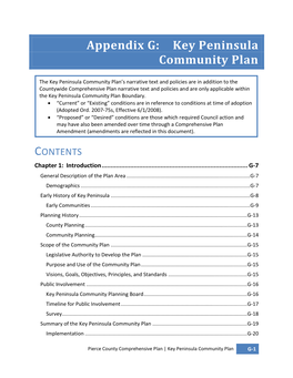 Appendix G: Key Peninsula Community Plan