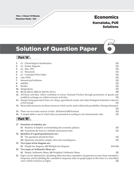 Solution of Question Paper 6