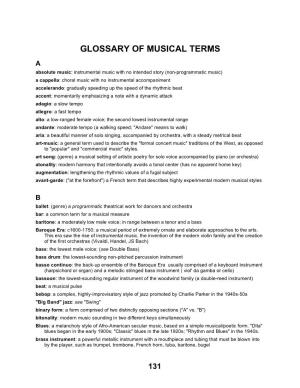 Glossary of Musical Terms