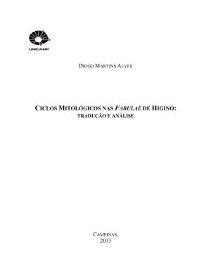 Ciclos Mitológicos Nas Fabulae De Higino: 2013