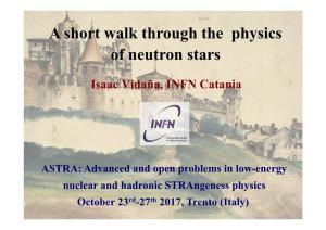 A Short Walk Through the Physics of Neutron Stars