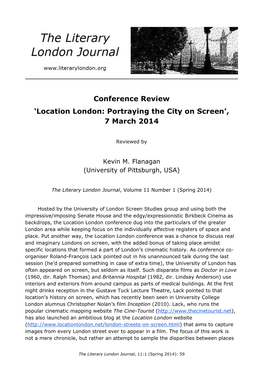 Conference Review 'Location London: Portraying the City on Screen', 7 March 2014
