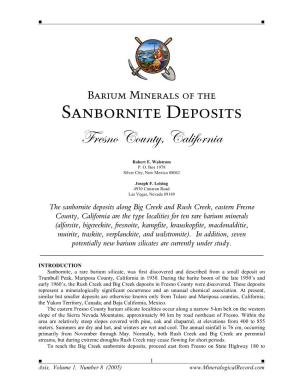 Barium Minerals of the Sanbornite Deposits