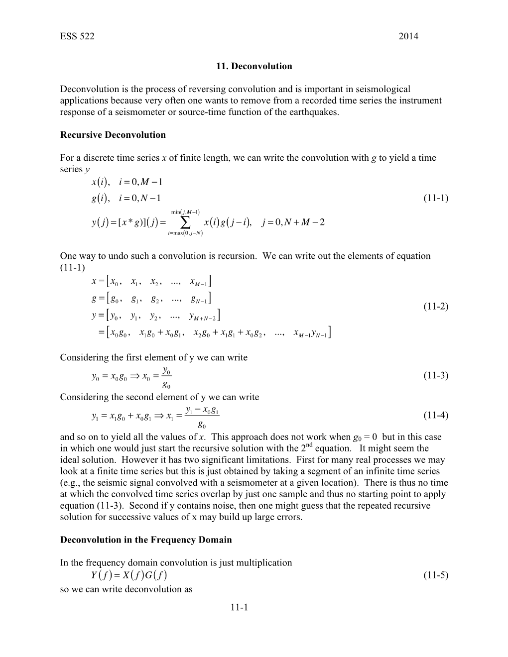 Deconvolution