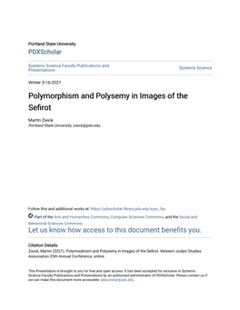 Polymorphism and Polysemy in Images of the Sefirot