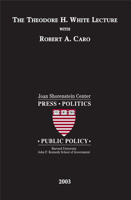 Press Politics Public Policy