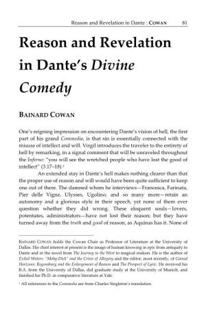 Reason and Revelation in Dante's Divine Comedy