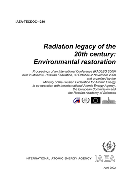 Radiation Legacy of the 20Th Century: Environmental Restoration