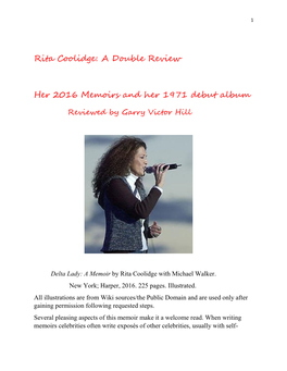 Rita Coolidge: a Double Review