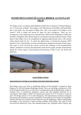 Instrumentation of Ganga Bridge at Patna on Nh-19