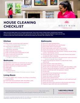 House Cleaning Checklist