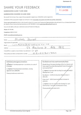 16.06.2020 Extraordinary Council Agenda Page - 200 16.06.2020 Extraordinary Council Agenda Page - 201 Submission 44