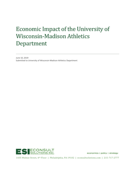 Economic Impact Study of UW Athletics