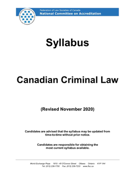Canadian Criminal Law