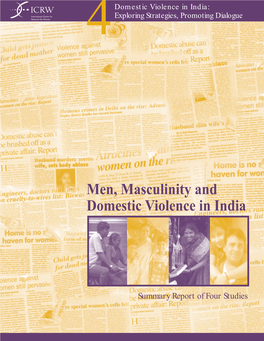 Men, Masculinity and Domestic Violence in India