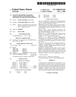 (12) United States Patent (10) Patent No.: US 7,008,939 B2 Christoph (45) Date of Patent: Mar