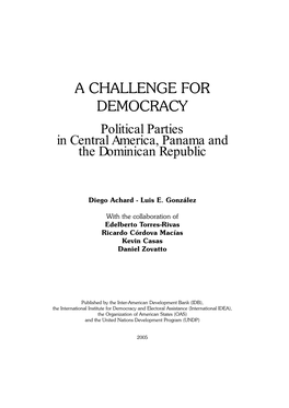 Political Parties in Central America, Panama and the Dominican Republic