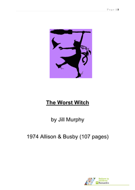 The Worst Witch by Jill Murphy 1974 Allison & Busby (107 Pages)