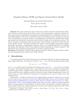 Empirical Bayes, SURE and Sparse Normal Mean Models