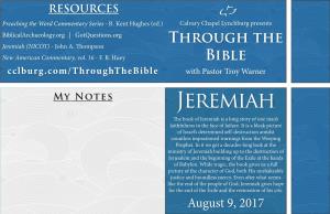 Through the Bible – Jeremiah 70 Years of Exile