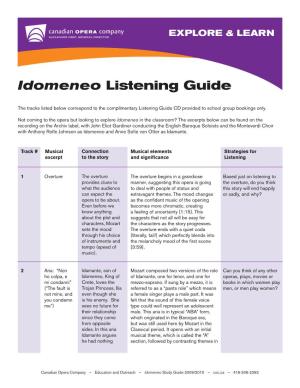 Idomeneo Listening Guide