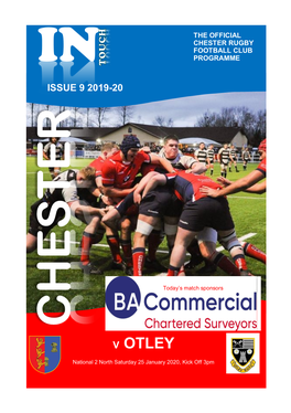 Chester Rugby Football Club Programme In