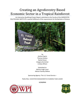 Creating an Agroforestry Based Economic Sector in a Tropical